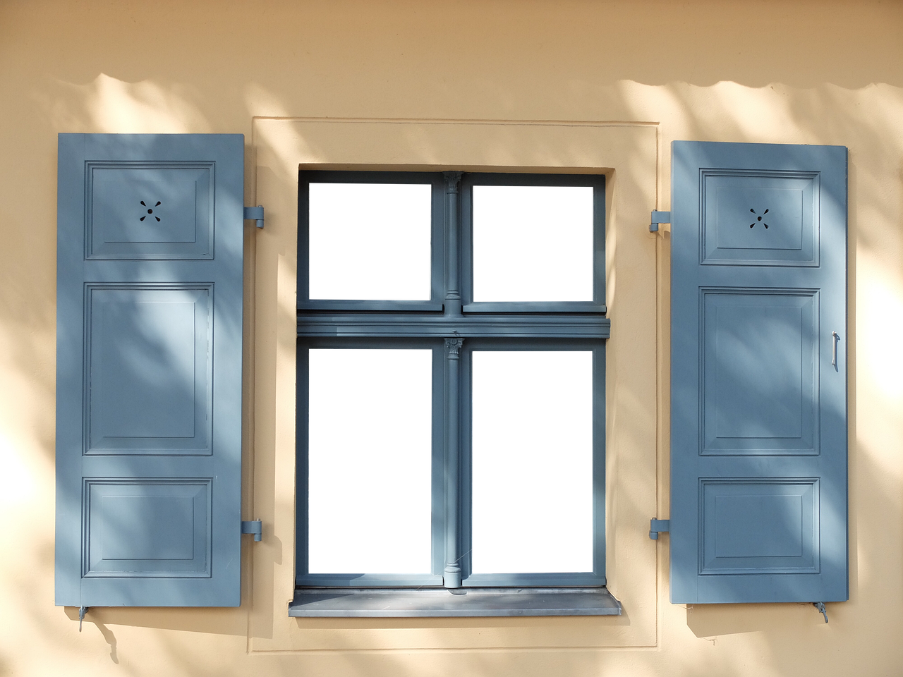 window, shutters, wood